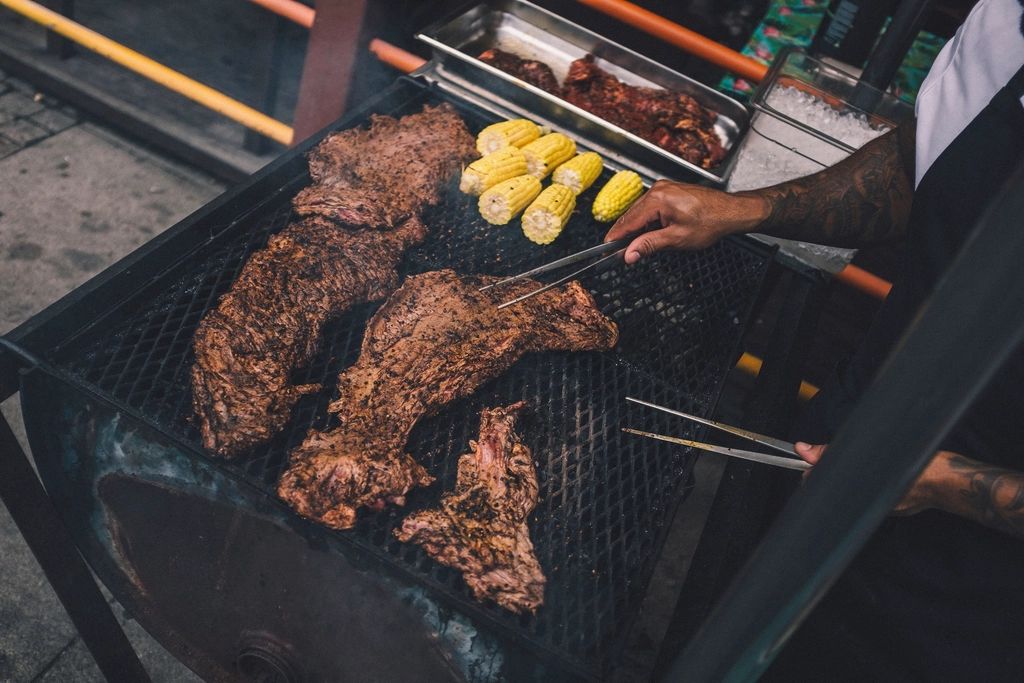 Le grill en plein service